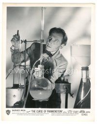 6t476 CURSE OF FRANKENSTEIN 8x10.25 still '57 cool close up of Peter Cushing in his laboratory!