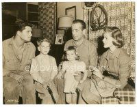 6t498 DESPERATE HOURS candid 7.5x9.5 still '55 Lauren Bacall brings Humphrey Bogart's kids to visit