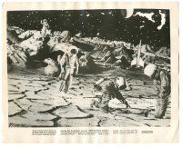 6t501 DESTINATION MOON 8.25x10.25 still '50 Robert A. Heinlein, men walking on moon by spaceship!