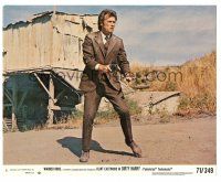6t223 DIRTY HARRY 8x10 mini LC #6 '71 great c/u of Clint Eastwood pointing gun, Don Siegel classic!