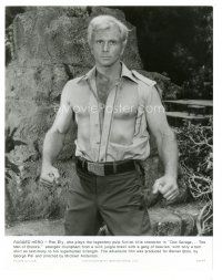 6t510 DOC SAVAGE 7.5x9.5 still '75 Ron Ely with remnants of shirt after brawling with entire gang!