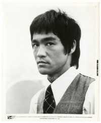 6t541 ENTER THE DRAGON 8.25x10 still '73 serious close portrait of Bruce Lee wearing tie & vest!