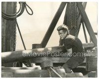 6t584 GIANT 7.75x9.5 still '56 James Dean lifting pipe on his oil rig, George Stevens classic!