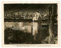 6t595 GOLDEN BOY 8x10.25 still '39 William Holden & Barbara Stanwyck by New York City skyline!