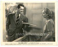 6t657 IN NAME ONLY 8x10 still '39 Cary Grant hands notebook to Carole Lombard through Dutch door!