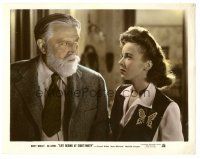 6t252 LIFE BEGINS AT EIGHT-THIRTY color-glos 8x10.25 still '42 c/u of Monty Woolley & Ida Lupino!