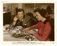 6t253 LITTLE FOXES color-glos 8x10 still '41 Herbert Marshall watches Teresa Wright eating dinner!