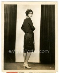 6t128 LORETTA YOUNG 8x10 still '20s full-length in simple satin frock for summer evening wear!