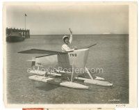 6t724 LORETTA YOUNG 8x10.25 still '20s in wacky water plane to be towed by speedboat!