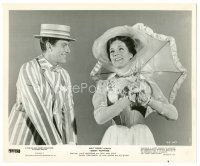 6t758 MARY POPPINS 8.25x10 still '64 best image of Dick Van Dyke smiling at Julie Andrews, Disney!