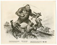 6t763 MIGHTY JOE YOUNG 8x10.25 still R53 first Ray Harryhausen, Widhoff art of ape vs cowboys!