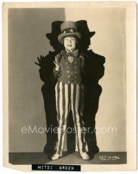 6t770 MITZI GREEN 8x10.25 still '30s full-length standing in corner with Uncle Sam costume!