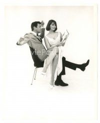 6t879 SEX & THE SINGLE GIRL 8.25x10 still '64 Natalie Wood in Edith Head gown with Tony Curtis!