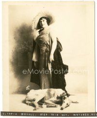 6t796 OLYMPIA DESVALL deluxe 8x10 still '20s working with a trained dog in her vaudeville act!