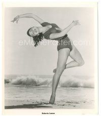6t167 ROBERTA LAUNA 8x9.5 still '54 wonderful portrait of the sexy dancer/model posing on beach!
