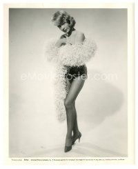 6t168 SANDRA DEE 8.25x10 still '62 full-length in skimpy outfit with boa from If a Man Answers!