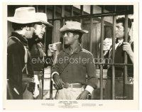 6t876 SERGEANTS 3 8x10.25 still '62 Dean Martin watches guys talk to Sammy Davis Jr. by prison bars!