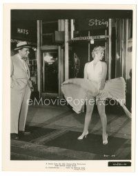 6t878 SEVEN YEAR ITCH 8x10.25 still '55 most classic image of sexy Marilyn Monroe's skirt blowing!