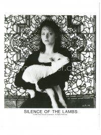 6t890 SILENCE OF THE LAMBS 8x10 still '91 Jodie Foster holding lamb by Ken Regan, ultra rare!