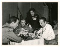 6t895 SIROCCO candid 8x10.25 still '51 Toren & Cobb watch Bogart & Mohr play chess by Lippman!