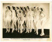 6t959 TOO MUCH HARMONY 8.25x10.25 still '33 great portrait of 11 sexy showgirls in skimpy outfits!