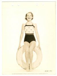 6t184 WENDY BARRIE 8x11 key book still '35 sexy full-length portrait sitting on life preserver!