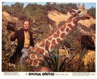 6t225 DOCTOR DOLITTLE color 8x10 still R69 great image of Rex Harrison riding on giraffe's back!
