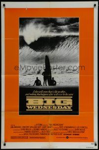 6w084 BIG WEDNESDAY 1sh '78 John Milius classic surfing movie, great image of surfers on beach!