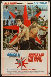 6w111 BRUCE LEE: THE MAN, THE MYTH 1sh '77 Bruce Lee biography, The Dragon Lives, Neal Adams art!
