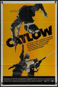 6w131 CATLOW 1sh '71 everyone wants Yul Brynner dead & buried, cool gunfight image!