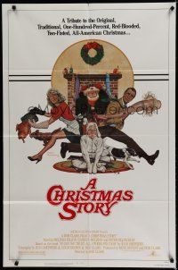 6w141 CHRISTMAS STORY 1sh '83 best classic Christmas movie, great art by Robert Tanenbaum!