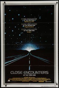 6w145 CLOSE ENCOUNTERS OF THE THIRD KIND 1sh '77 Steven Spielberg sci-fi UFO classic!