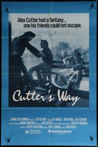 6w171 CUTTER & BONE 1sh '81 John Heard had a fantasy Jeff Bridges couldn't escape, Cutter's Way!
