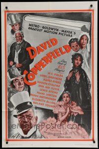 6w177 DAVID COPPERFIELD 1sh R62 W.C. Fields stars as Micawber in Charles Dickens' classic story!