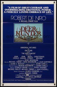 6w189 DEER HUNTER 1sh '78 directed by Michael Cimino, Robert De Niro, Mantel artwork!