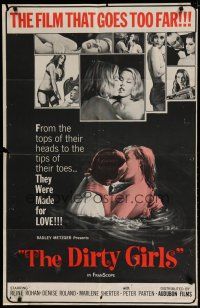 6w198 DIRTY GIRLS 1sh '64 Radley Metzger, lesbians & lingerie, they were made for love!