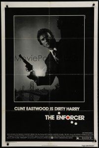 6w224 ENFORCER 1sh '76 Clint Eastwood as Dirty Harry w/.44 magnum & Golden Gate Bridge!
