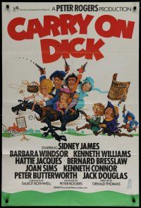 6w127 CARRY ON DICK English 1sh '74 Sidney James, Windsor, Gerald Thomas English comedy!