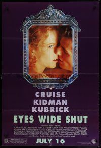 6w235 EYES WIDE SHUT advance 1sh '99 Stanley Kubrick, c/u of Tom Cruise & Nicole Kidman!