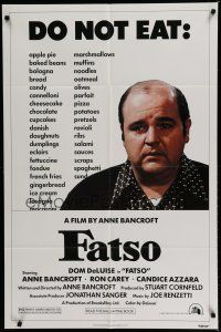 6w243 FATSO 1sh '80 Dom DeLuise goes on a diet, hilarious best image, directed by Anne Bancroft!