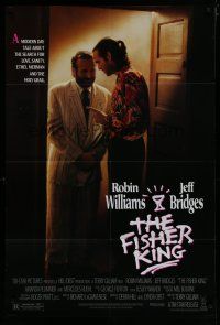 6w251 FISHER KING DS 1sh '91 Jeff Bridges & Robin Williams searching for sanity!