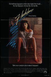 6w253 FLASHDANCE 1sh '83 sexy dancer Jennifer Beals, take your passion and make it happen!