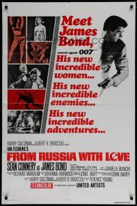6w273 FROM RUSSIA WITH LOVE 1sh R80 Sean Connery is Ian Fleming's James Bond 007!