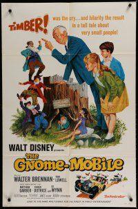 6w294 GNOME-MOBILE style B 1sh '67 Walt Disney fantasy, Walter Brennan, Tom Lowell, Matthew Garber