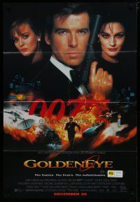 6w298 GOLDENEYE advance DS Aust 1sh '95 Pierce Brosnan as Bond, Isabella Scorupco, Famke Janssen!