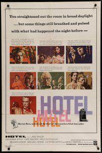6w342 HOTEL 1sh '67 from Arthur Hailey's novel, Rod Taylor, Catherine Spaak, Karl Malden