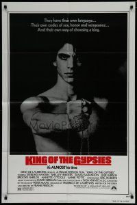 6w401 KING OF THE GYPSIES 1sh '78 close up of Eric Roberts in his first leading role!