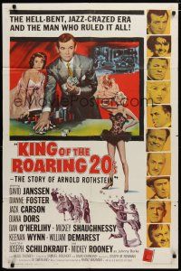 6w403 KING OF THE ROARING 20'S 1sh '61 poker, gambling & sexy Diana Dors in hell-bent jazz era!