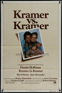 6w408 KRAMER VS. KRAMER 1sh '79 Dustin Hoffman, Meryl Streep, child custody & divorce!