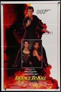 6w426 LICENCE TO KILL 1sh '89 Timothy Dalton as Bond, Carey Lowell, sexy Talisa Soto!